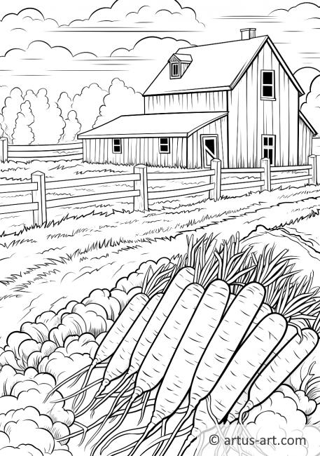 Carrot Farm Coloring Page